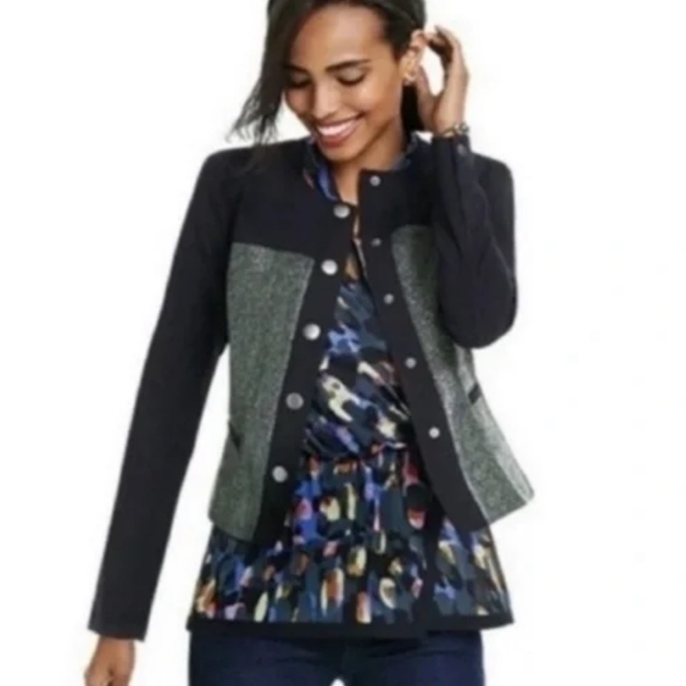CAbi Women’s Black & Green Media Jacket, Style #3036, size XS
